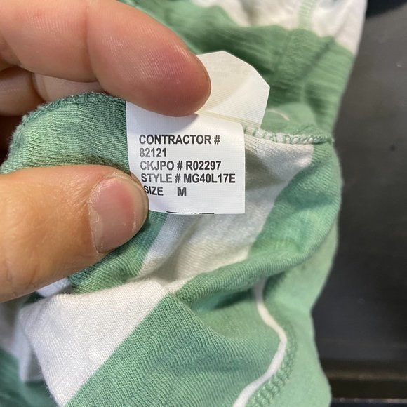 Calvin Klein Green and White‎ Striped Polo Shirt LIKE NEW - Picture 5 of 5